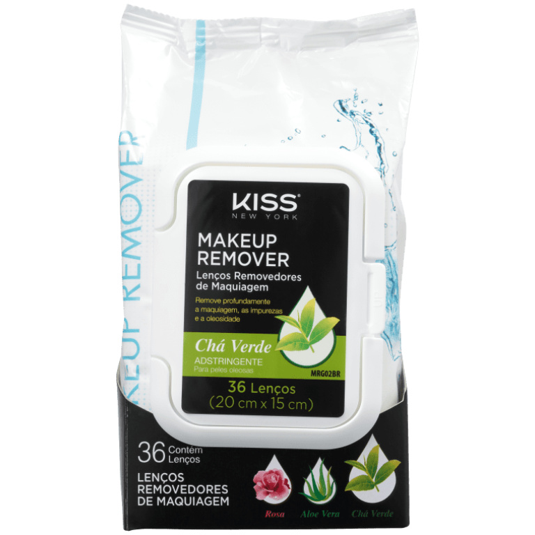 Lenço Demaquilante Chá Verde Kiss New York