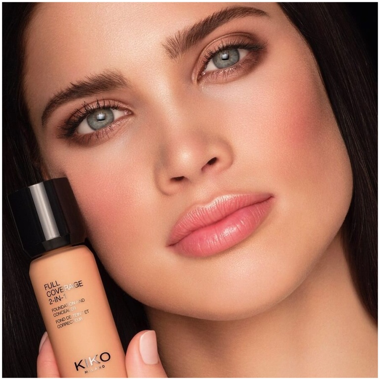 Base e Corretivo Full Coverage 2 in 1 Kiko Milano 25ml - Imagem 2