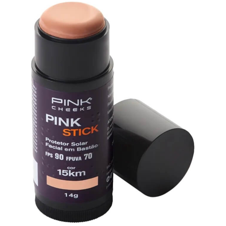 Protetor Solar Facial Pink Stick FPS 90 Pink Cheeks 14g