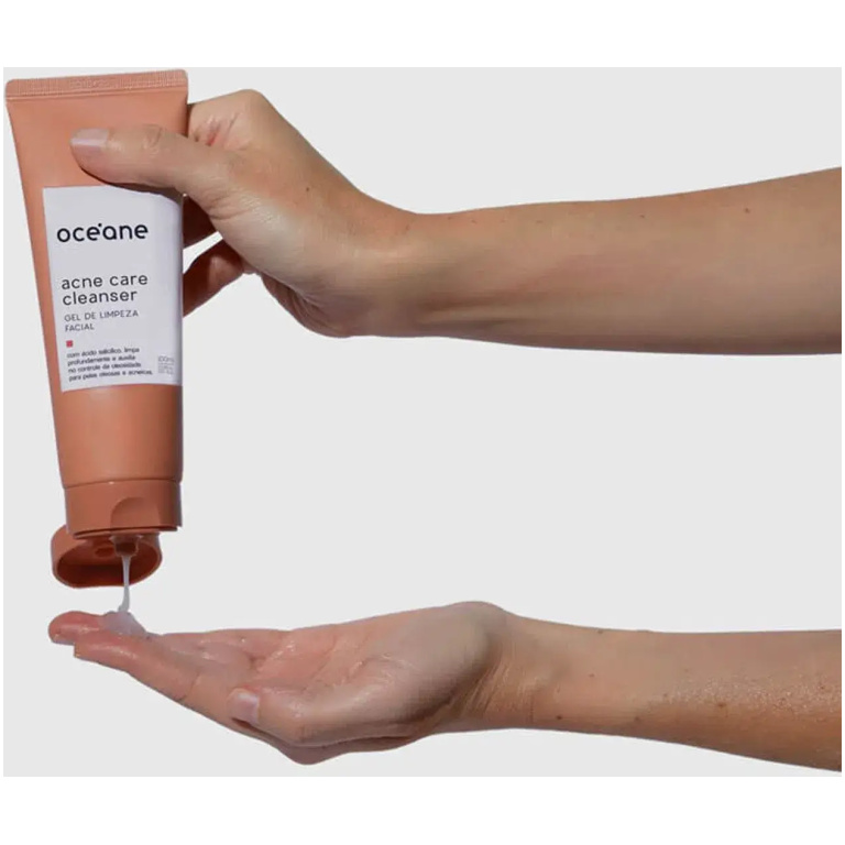 Gel de Limpeza Facial com Ácido Salicílico Acne Care Cleanser Océane 100ml - Imagem 5