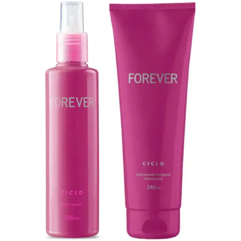 Kit Loção Hidratante Corporal + Body Splash Forever Ciclo Cosméticos (2 produtos)