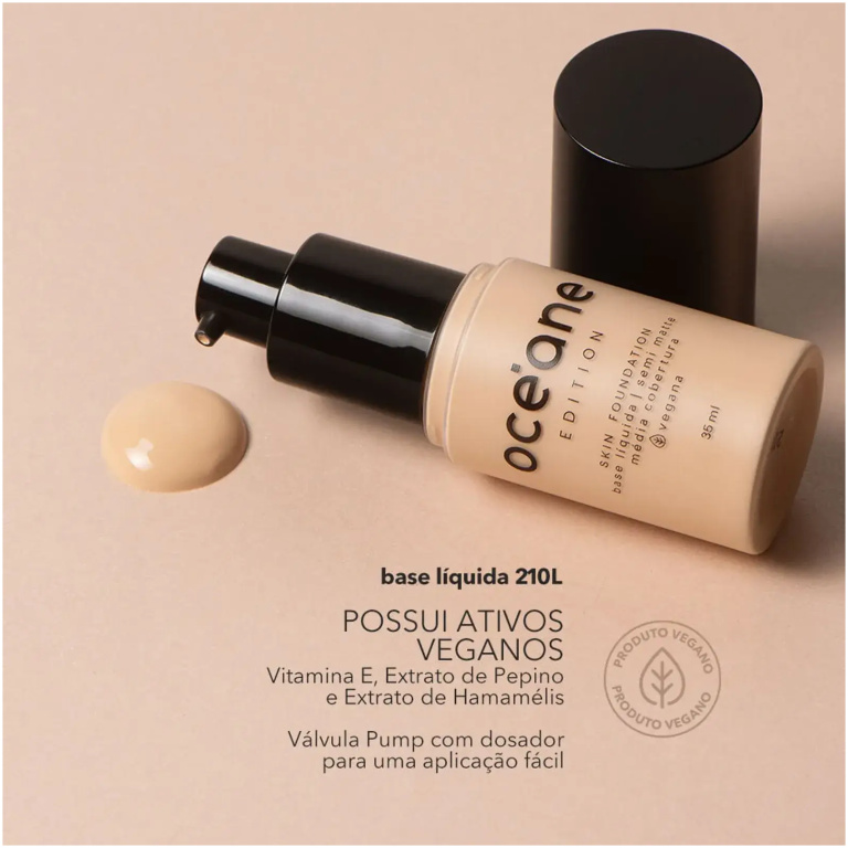 Base Líquida Semi-Matte Skin Foundation Edition Océane 35ml - Imagem 2