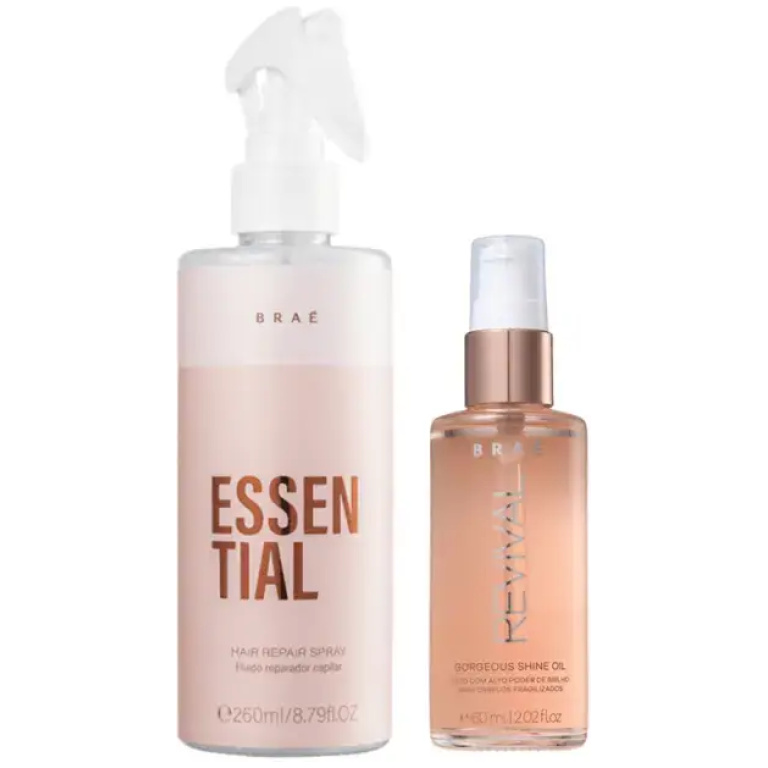Kit Leave-in Essential 260ml + Óleo Capilar Revival Braé (2 Produtos)
