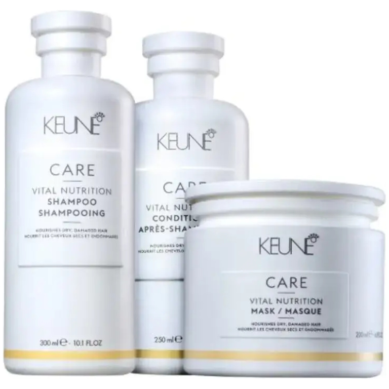 Kit Vital Nutrition Shampoo 300ml + Condicionador 250ml + Máscara 200ml Keune