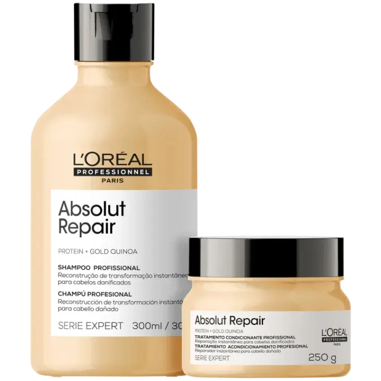 Kit Shampoo 300ml + Máscara 250g Serie Expert Absolut Repair Gold Quinoa L'Oréal Professionnel