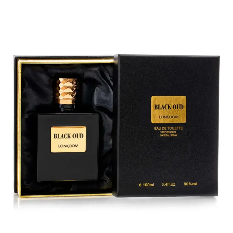 Perfume Masculino Black Oud For Men Lonkoom Eau de Toilette 100ml - Imagem 3