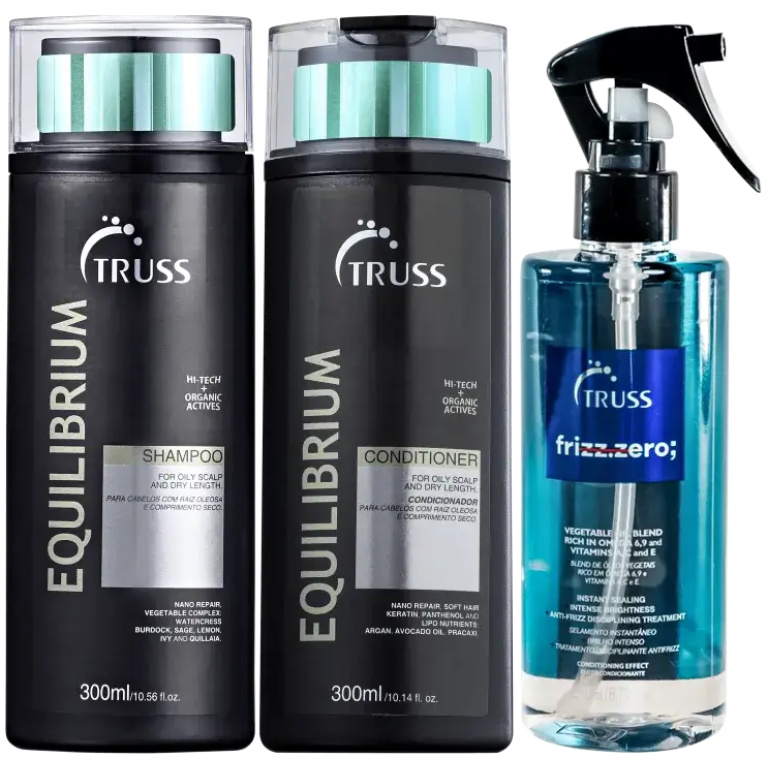 Kit Equilibrium Frizz Zero Truss (3 Produtos)