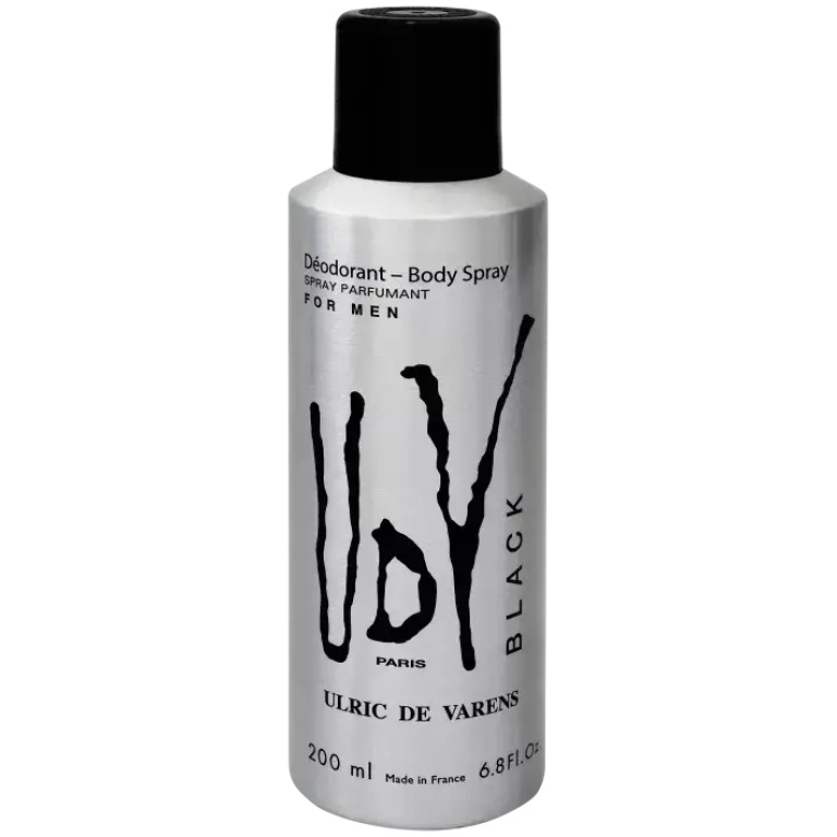 Body Spray Masculino Black Ulric de Varens UDV 200ml