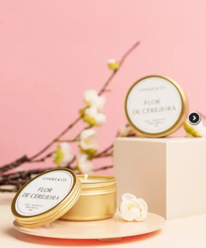 Vela Perfumada Flor de Cerejeira Candle & Co. 90g - Imagem 2