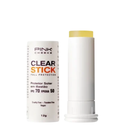 Protetor Solar em Bastão Clear Stick FPS70 Pink Cheeks 12g