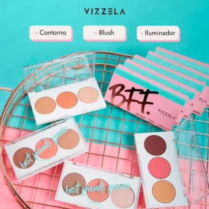 Paleta de Maquiagem BFF 01 Vizzela 7,5g - Imagem 4