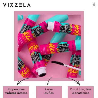 Máscara para Cílios Girl Power Preta Vizzela 5g - Imagem 2