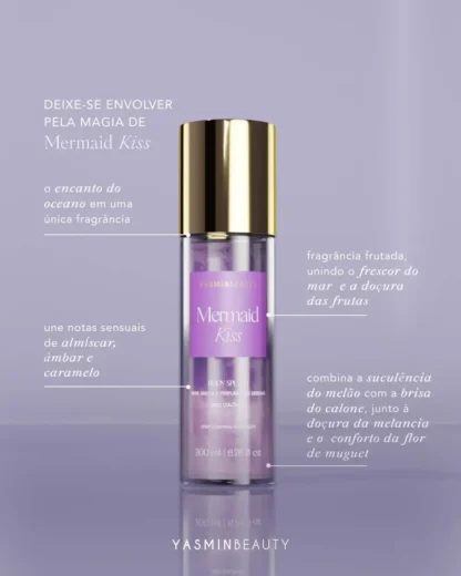 Body Splash Mermaid Kiss Yasmin Beauty 200ml - Imagem 2