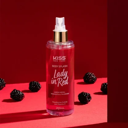 Body Splash Lady in Red Kiss New York 200ml - Imagem 2