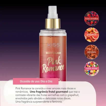 Body Splash Pink Romance Kiss New York 200ml - Imagem 2