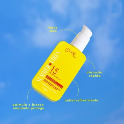 Protetor Solar com Instant Bronzer FPS 15 Summer Vibes Skelt 170ml - Imagem 3