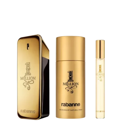 Kit Masculino 1 Million Paco Rabanne Eau de Toilette 100ml - Imagem 2