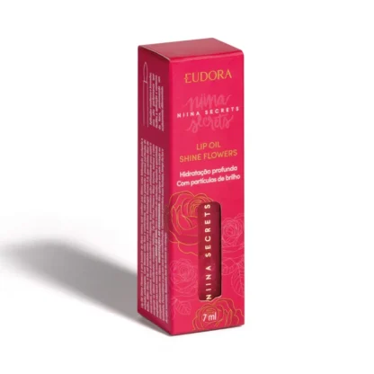 Lip Oil Shine Flowers Rosa Silvestre Niina Secrets Eudora 7ml - Imagem 6