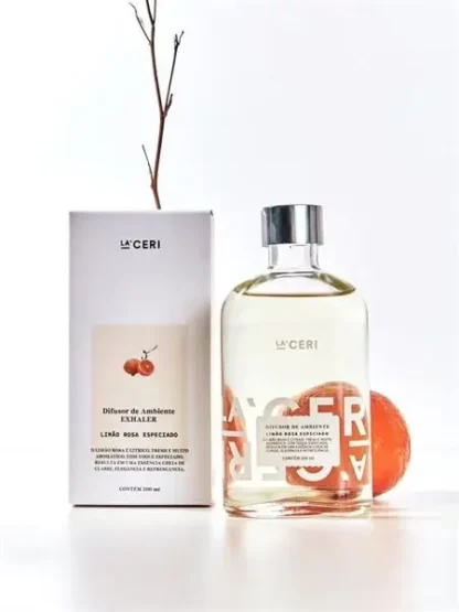 Difusor de Ambiente Exhaler Limão Rosa Especiado La`Ceri 200ml - Imagem 3