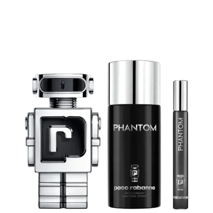Kit Masculino Phantom Rabanne Eau de Toilette 100ml + desodorante 150ml + travel size 10ml - Imagem 2