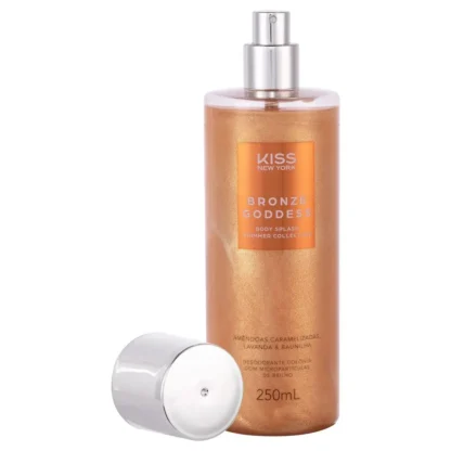 Body Splash Shimmer Bronze Goddess Kiss New York 200ml - Imagem 3