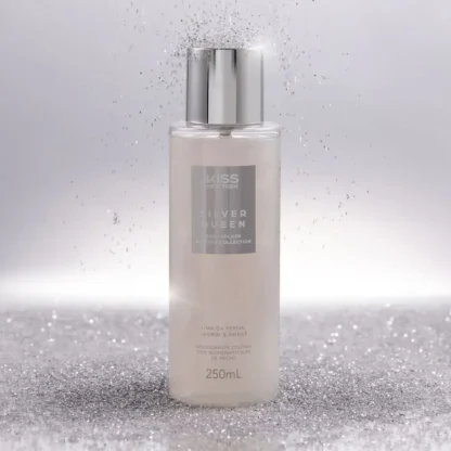 Body Splash Shimmer Silver Queen Kiss New York 200ml - Imagem 4