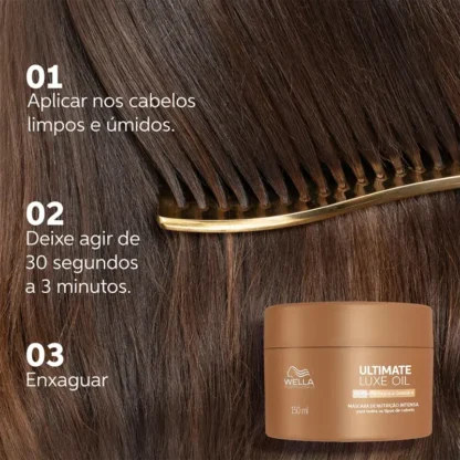 Máscara Capilar Ultimate Luxe Oil Wella Professionals 500ml - Imagem 2