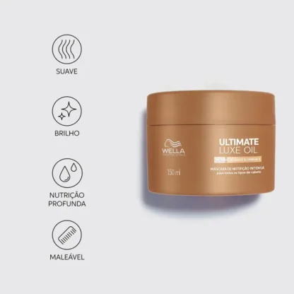 Máscara Capilar Ultimate Luxe Oil Wella Professionals 500ml - Imagem 3
