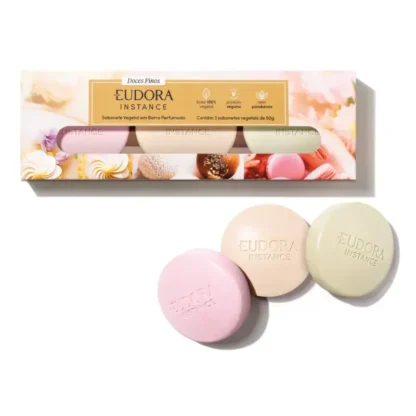 Kit Sabonete em Barra Vegetal Tartelete de Limão 50g + Bombom de Avelã 50g + Macaron de Framboesa 50g Instance Eudora - Imagem 2