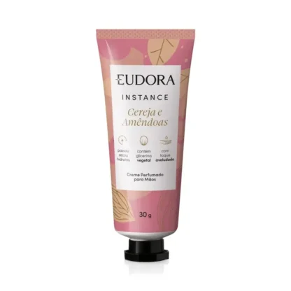 Creme Hidratante para Mãos Cereja e Amêndoas Eudora Instance 30g