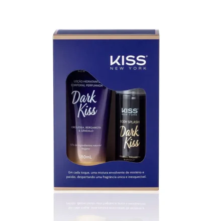 Kit Loção Corporal 180ml + Body Splash 200ml Dark Kiss Kiss New York