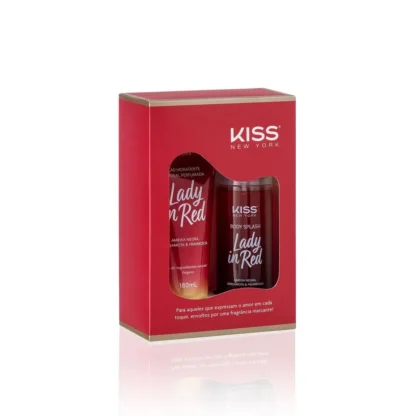 Kit Loção Corporal 180ml + Body Splash 200ml Lady in Red Kiss New York - Imagem 2