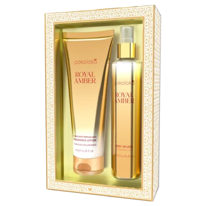 Kit hidratante 240ml + body splash 250ml Luxury Royal Amber Pokoloka