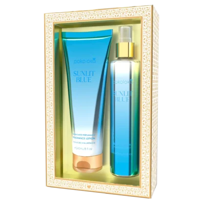 Kit hidratante 240ml + body splash 250ml Luxury Sunlit Blue Pokoloka
