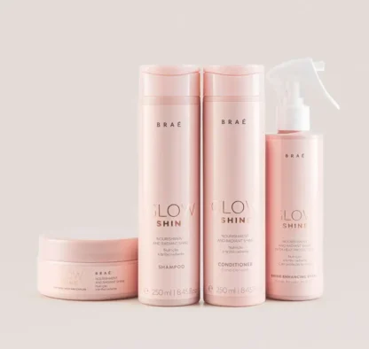 Kit Shampoo 250ml + Condicionador 250ml + Máscara 200g + fluído ativador 200ml Glow Shine Braé