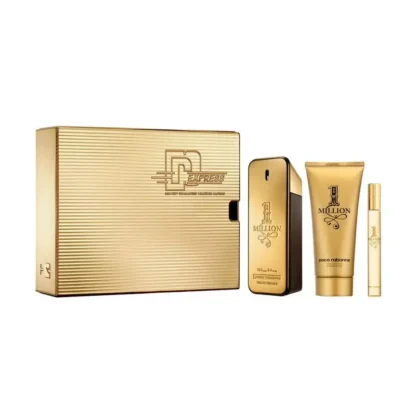 Kit Masculino 1 Million Paco Rabanne Eau de Toilette 100ml + Gel de banho 100ml + travel size 10ml