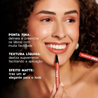 Caneta Batom Silky Lip Pen 4you Océane - Imagem 3