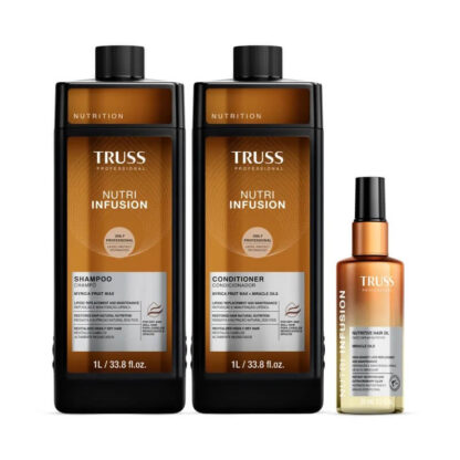 Kit Shampoo 1 Litro + Condicionador 1 Litro + Öleo Nutritivo 60ml Nutri Infusion Truss
