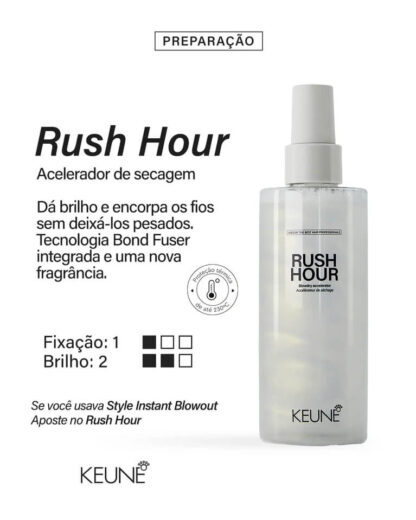 Acelerador de Secagem Rush Hour Keune 200ml - Imagem 2