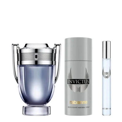 Kit Masculino Invictus Rabanne Eau de Toilette 100ml + Desodorante 150ml + Travel Size 10ml - Imagem 2