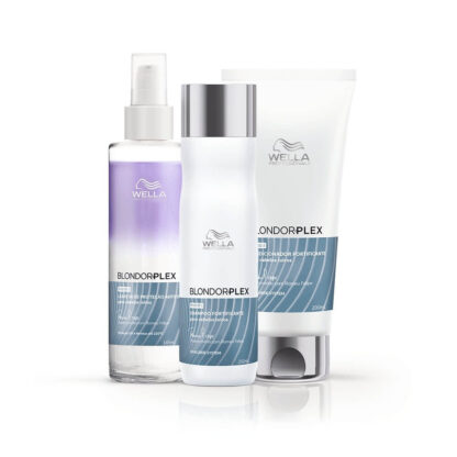 Kit Shampoo 250ml + Condicionador 200ml + Leave-in Antifrizz 145ml Blondorplex Wella Professionals