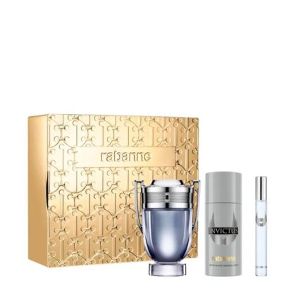 Kit Masculino Invictus Rabanne Eau de Toilette 100ml + Desodorante 150ml + Travel Size 10ml