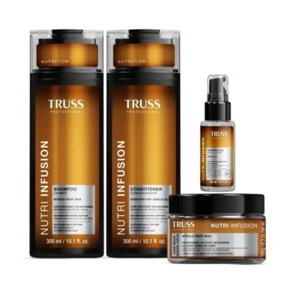 Kit Shampoo 300ml + Condicionador 300ml + Máscara Capilar 250g + Óleo Nutritivo 30ml Nutri Infusion Truss