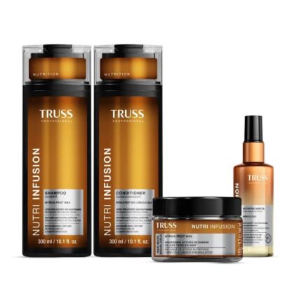 Kit Shampoo 300ml + Condicionador 300ml + Máscara Capilar 250g + Óleo Nutritivo 60ml Nutri Infusion Truss