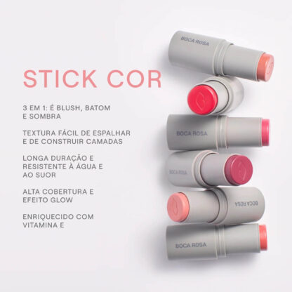 Blush Stick Multifuncional Boca Rosa 6g - Imagem 7