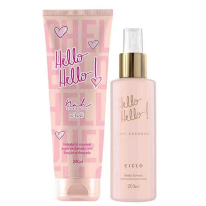 Kit Loção Hidratante Corporal 240ml + Body Splash 200ml Hello Hello Nah Cardoso Ciclo Cosméticos