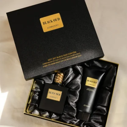 Kit Masculino Black Oud For Men Lonkoom Eau de Toilette 100ml + Pós-barba 150ml - Imagem 4