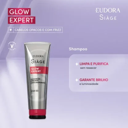 Shampoo Glow Expert Siàge Eudora 250ml - Imagem 2