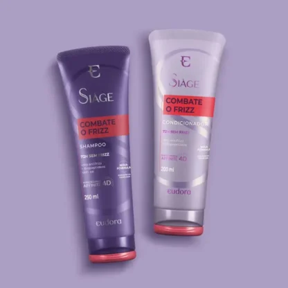 Kit Shampoo 250ml + Condicionador 200ml Combate o Frizz Siàge Eudora - Imagem 2