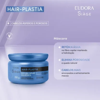 Máscara Hair Plastia Siàge Eudora 250g - Imagem 2